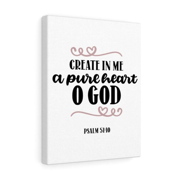 Scripture Canvas Pure Heart Psalm 51:10 Christian Bible Verse Meaningful Framed Prints, Canvas Paintings - Image 3