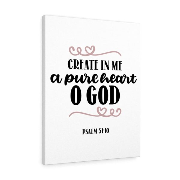 Scripture Canvas Pure Heart Psalm 51:10 Christian Bible Verse Meaningful Framed Prints, Canvas Paintings - Image 2