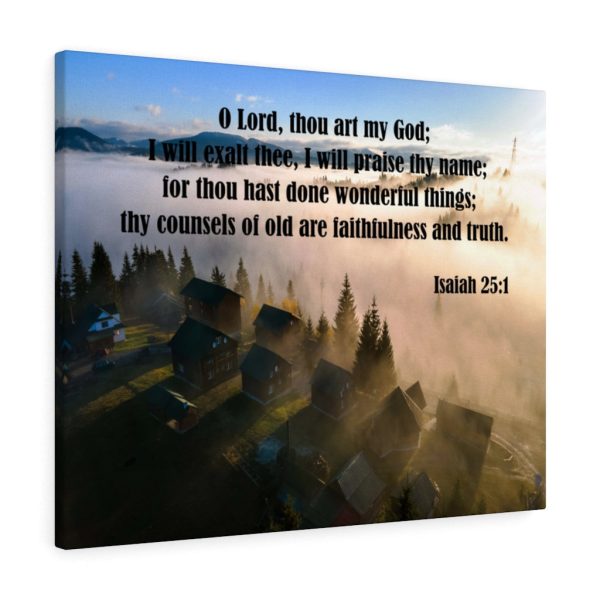 Scripture Canvas Faithfullness and Truth Isaiah 25:1 Christian Wall Art Bible Verse Meaningful Framed Prints, Canvas Paintings - Image 3