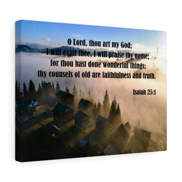 Scripture Canvas Faithfullness and Truth Isaiah 25:1 Christian Wall Art Bible Verse Meaningful Framed Prints, Canvas Paintings