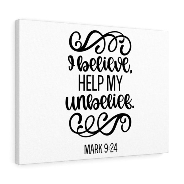 Scripture Canvas Believe Mark 9:24 Christian Wall Art Bible Verse Meaningful Framed Prints, Canvas Paintings