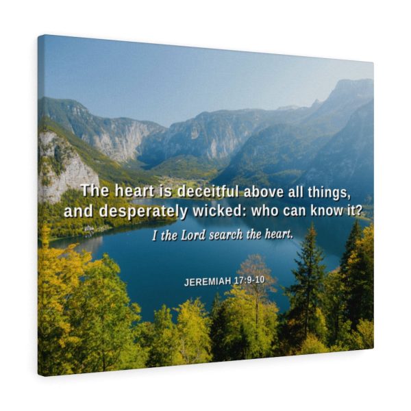 Scripture Canvas Above All Things Jeremiah 17:9 Christian Bible Verse Meaningful Framed Prints, Canvas Paintings