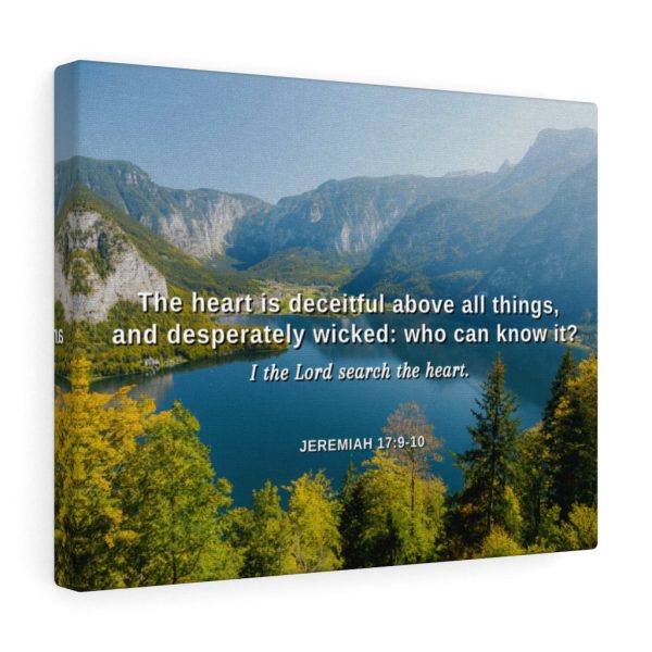 Scripture Canvas Above All Things Jeremiah 17:9 Christian Bible Verse Meaningful Framed Prints, Canvas Paintings - Image 2