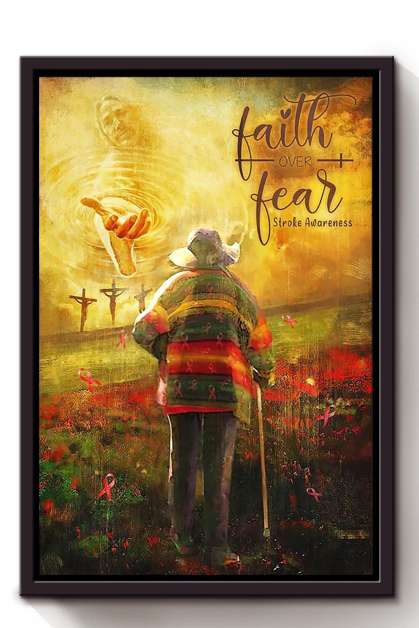 Faith Over Fear Christian Gift For Christmas Decor Son Of God Framed Canvas Framed Prints, Canvas Paintings