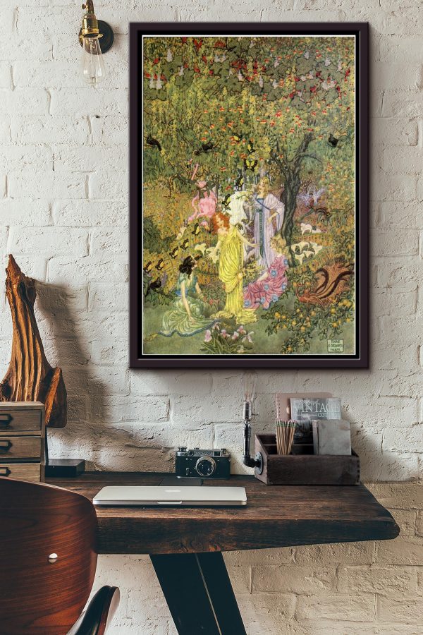 Christian Andersen's Fairy Tales The Garden Of Paradise Illustration By Dugald S Walker Framed Canvas - Image 3