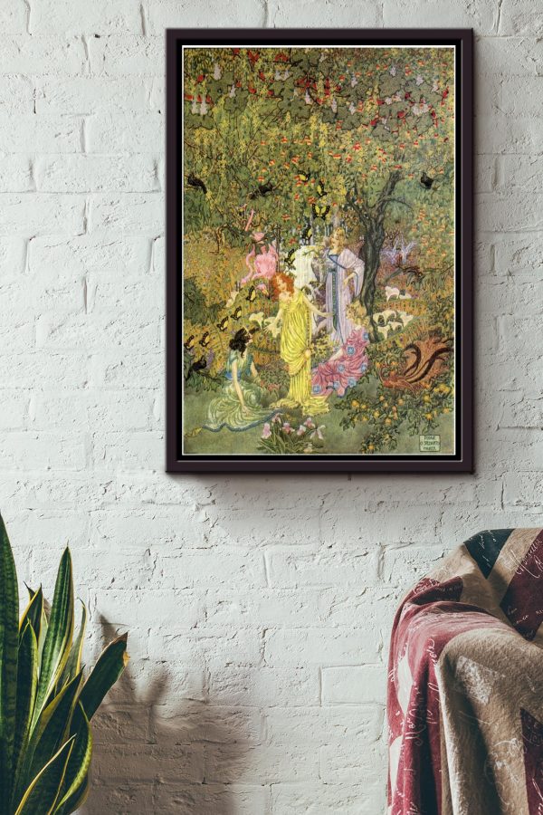 Christian Andersen's Fairy Tales The Garden Of Paradise Illustration By Dugald S Walker Framed Canvas - Image 2