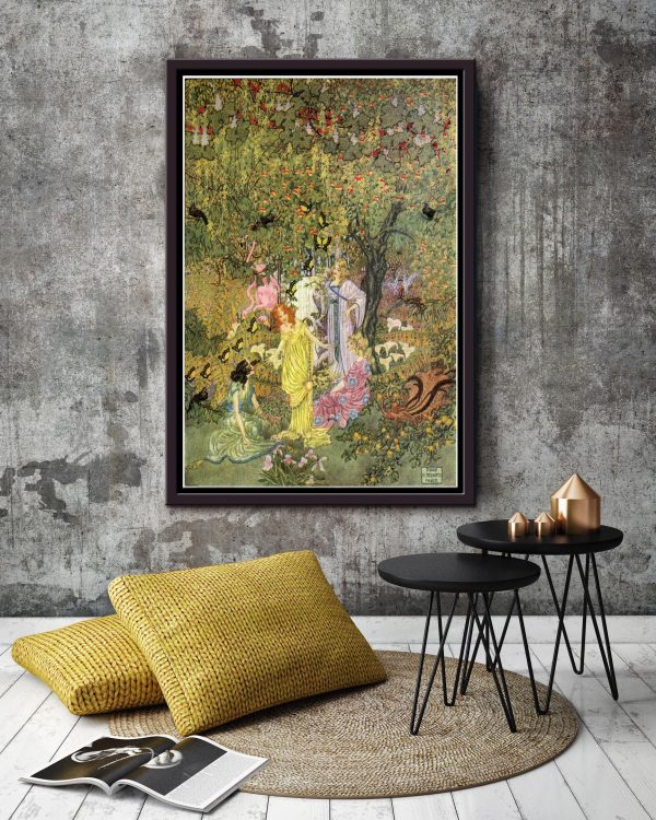 Christian Andersen's Fairy Tales The Garden Of Paradise Illustration By Dugald S Walker Framed Canvas - Image 4