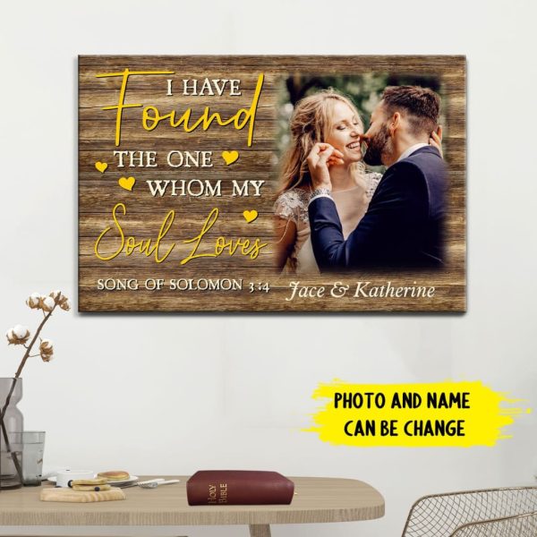 I Have Found The One Whom My Soul Loves Personalized Custom Canvas Gallery Painting Wrapped Canvas Canvas - Image 2