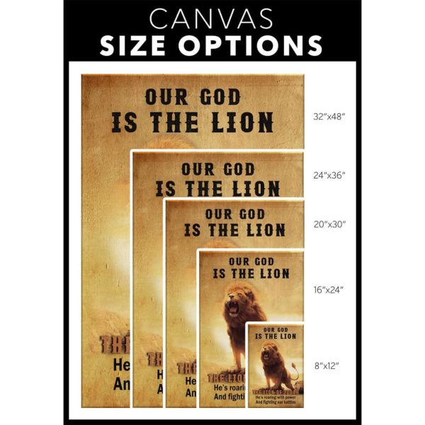 Our God Is The Lion Of Judah Christian Canvas Gallery Painting Wrapped Canvas Canvas - Image 4