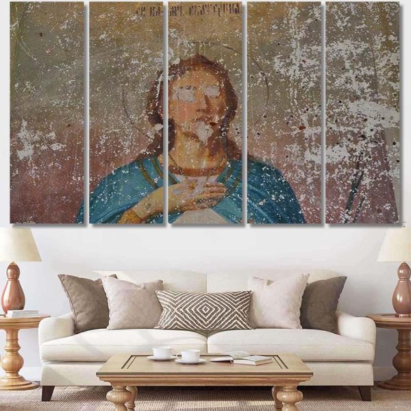 Abandoned Church Near Town Dalmatovo Today Christian Premium Multi Canvas Prints, Multi Piece Panel Canvas Luxury Gallery Wall Fine Art Print - Image 8