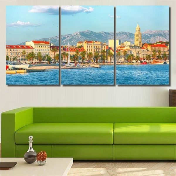 Fantastic View Promenade Old Town Split Christian Premium Multi Canvas Prints, Multi Piece Panel Canvas Luxury Gallery Wall Fine Art Print - Image 5