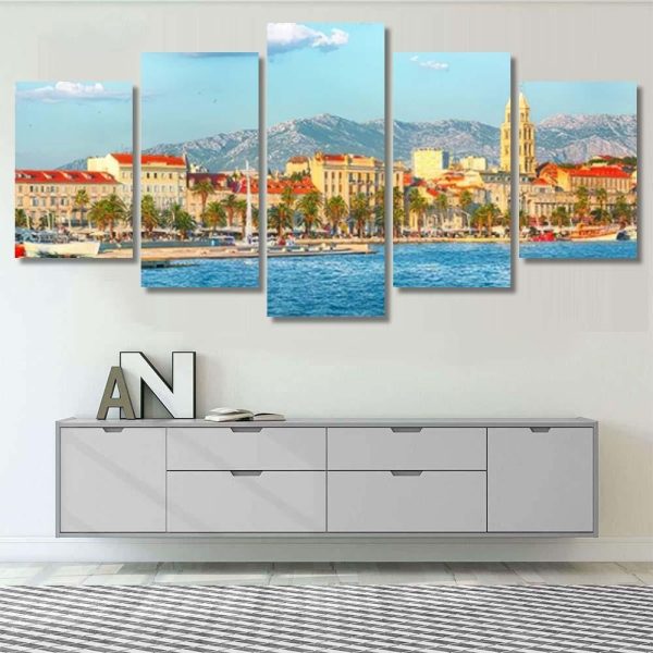 Fantastic View Promenade Old Town Split Christian Premium Multi Canvas Prints, Multi Piece Panel Canvas Luxury Gallery Wall Fine Art Print - Image 8