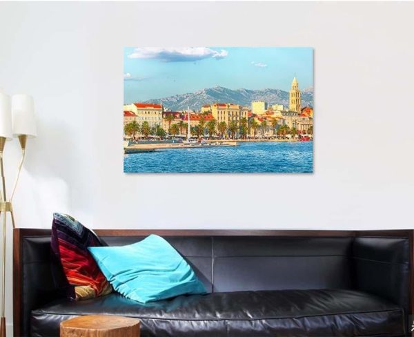 Fantastic View Promenade Old Town Split Christian Premium Multi Canvas Prints, Multi Piece Panel Canvas Luxury Gallery Wall Fine Art Print - Image 4