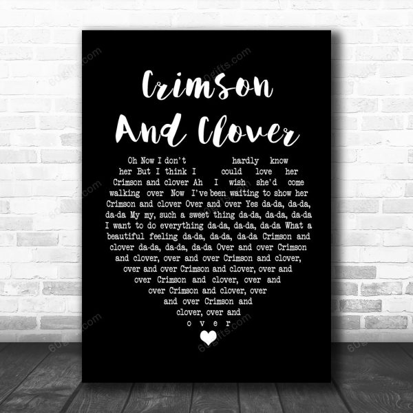 Tommy James And The Shondells Crimson And Clover Black Heart Song Lyric Art Print - Canvas Print Wall Art Home Decor