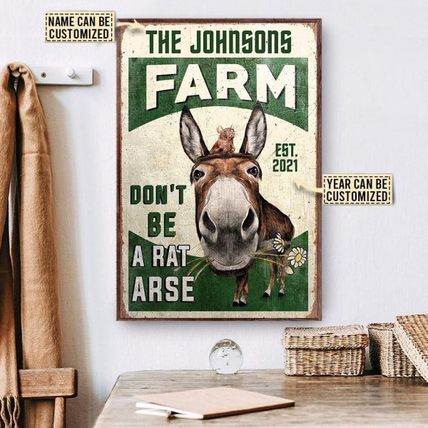 Personalized Canvas Painting Frames Farm Donkey Dont Be A Framed Prints, Canvas Paintings