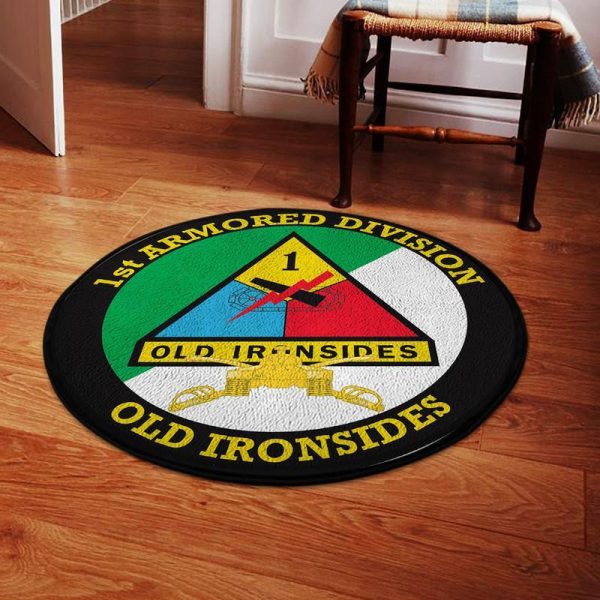 First Armored Division Living Room Round Mat Circle Rug