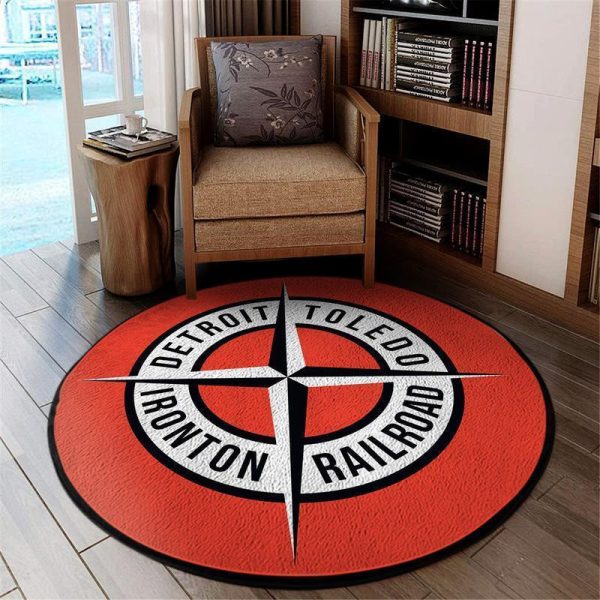 Dtirr Round Mat Detroit Toledo And Ironton Railroad Round Floor Mat Room Rugs Carpet Outdoor Rug Washable Rugs