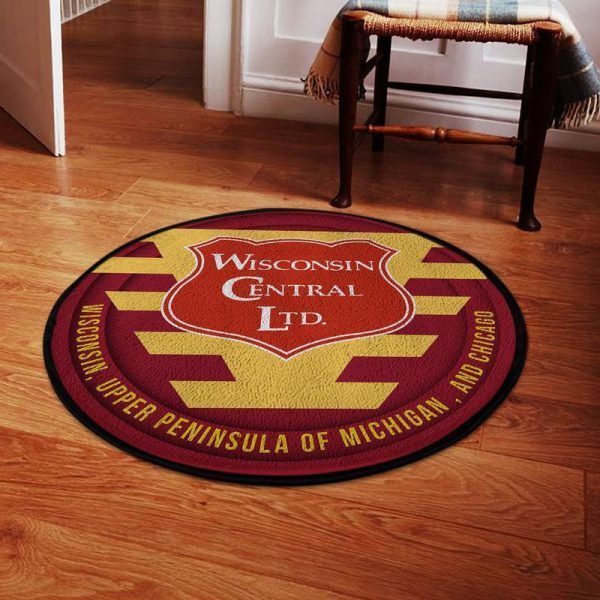 Wcl Round Mat Wcl Wisconsin Central Limited Railroad Round Floor Mat Room Rugs Carpet Outdoor Rug Washable Rugs