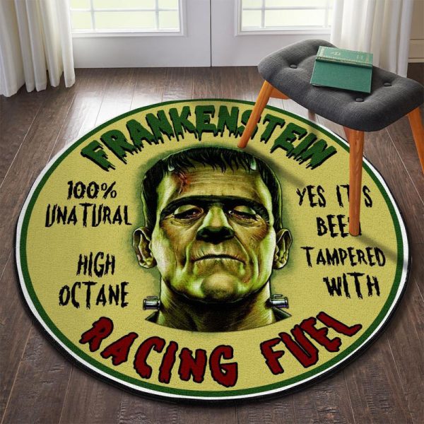 Frankenstein Racing Hot Rod Round Mat Round Floor Mat Room Rugs Carpet Outdoor Rug Washable Rugs