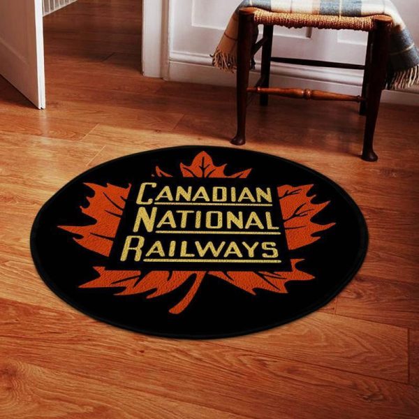 Cnr Living Room Round Mat Circle Rug Canadian Nation Railroad Cn