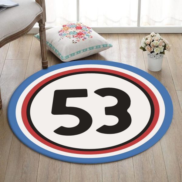 Lovebug Round Mat The Love Bug Herbie Beetle Round Floor Mat Room Rugs Carpet Outdoor Rug Washable Rugs