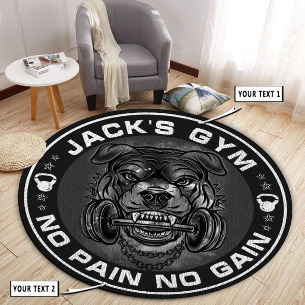 Personalized Home Gym Decor Motivational Quotes Round Rug, Carpet 10622