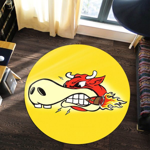 Hot Rod Round Mat Round Floor Mat Room Rugs Carpet Outdoor Rug Washable Rugs