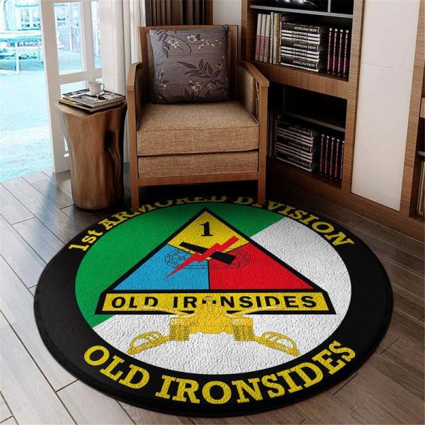 First Armored Division Living Room Round Mat Circle Rug - Image 2