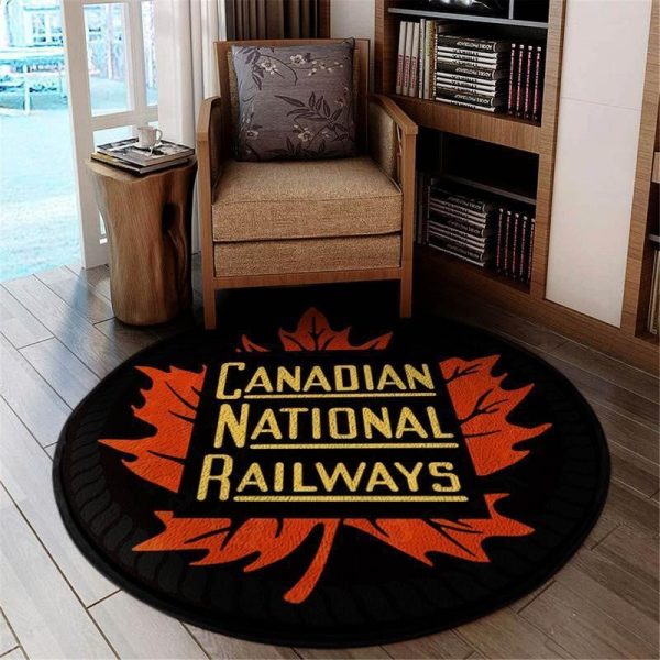 Cnr Living Room Round Mat Circle Rug Canadian Nation Railroad Cn - Image 2