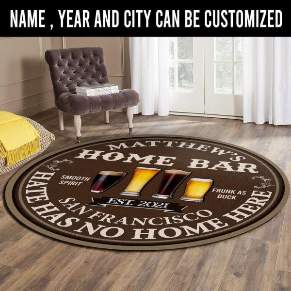 Personalized Home Bar Round Mat Round Floor Mat Room Rugs Carpet Outdoor Rug Washable Rugs - Image 3