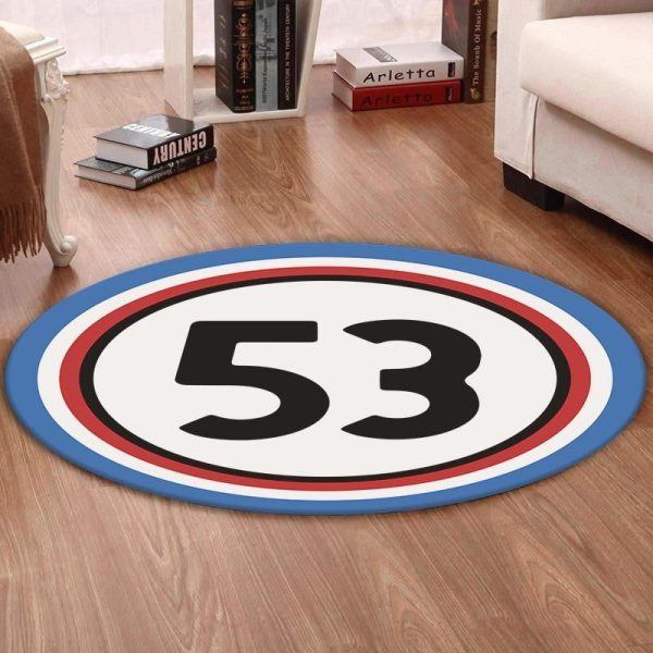 Lovebug Round Mat The Love Bug Herbie Beetle Round Floor Mat Room Rugs Carpet Outdoor Rug Washable Rugs - Image 2