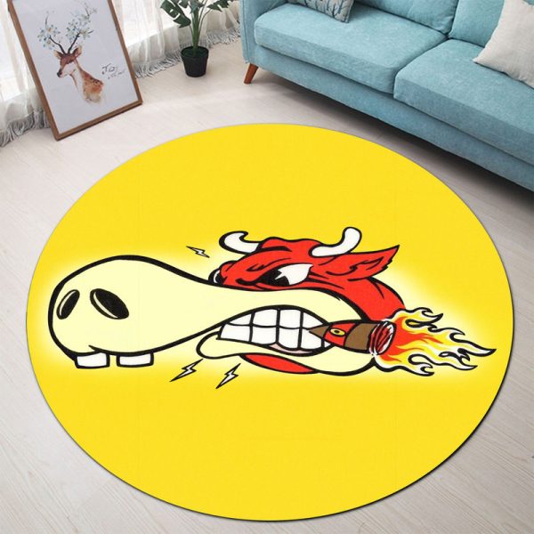 Hot Rod Round Mat Round Floor Mat Room Rugs Carpet Outdoor Rug Washable Rugs - Image 2