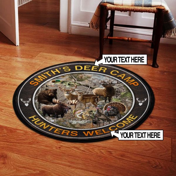 Hunters Welcome Round Rug, Carpet 06654 - Image 2