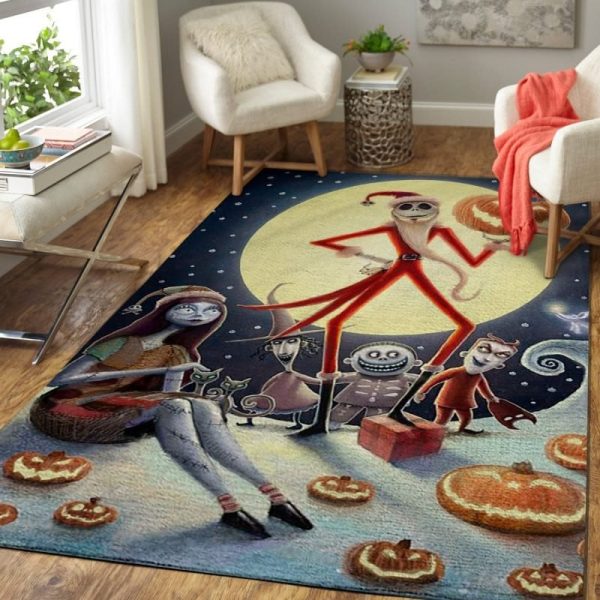 Santa Jack Skellington The Nightmare Before Christmas Halloween Living Room Area Rug Carpet Carpet