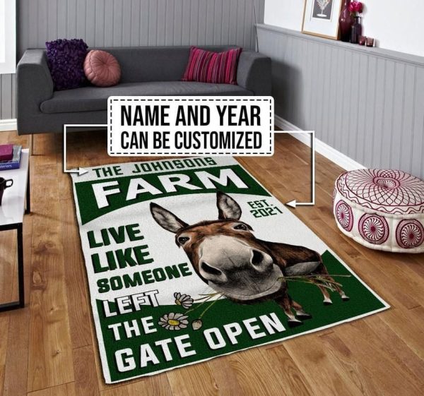 Personalized Farm Area Rug Carpet - Image 3