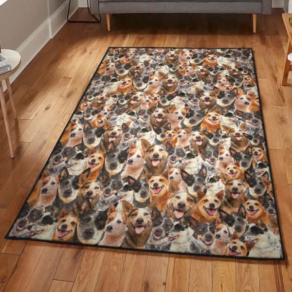 Farmer Carpet Australian Cattle Dog Rug Rectangle Rugs Washable Area Rug Non-Slip Carpet For Living Room Bedroom