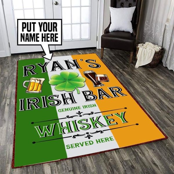 Personalized Irish Pub Area Rug Carpet 12