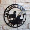 Golden Retriever Dog Sign, Entrance Sign, Wall Decor, Plasma Cut Steel