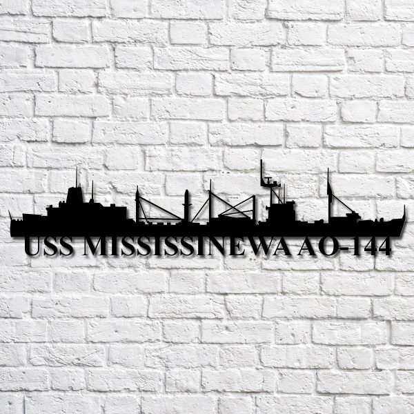 Uss Mississinewa Ao144 Navy Ship Metal Art, Gift For Navy Veteran, Nav