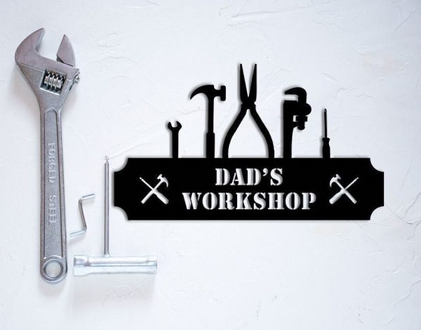 Personalized Fathers Day Gift, Personalized Gift For Him, Metal Worksh