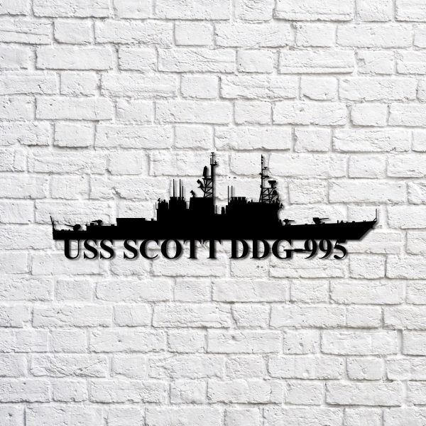 Uss Scott Ddg995 Navy Ship Metal Sign, Memory Wall Metal Sign Gift For