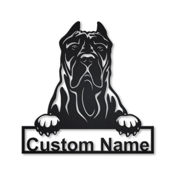 Personalized Presa Canario Dog Metal Sign Art, Custom Presa Canario Do