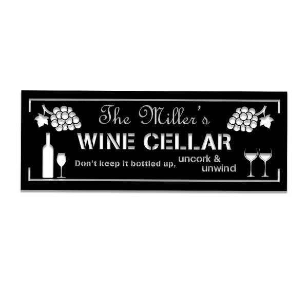 Grape Cellar Wine Metal Bar Sign, Custom Pub, Lounge, Caf? Decor, Wedd