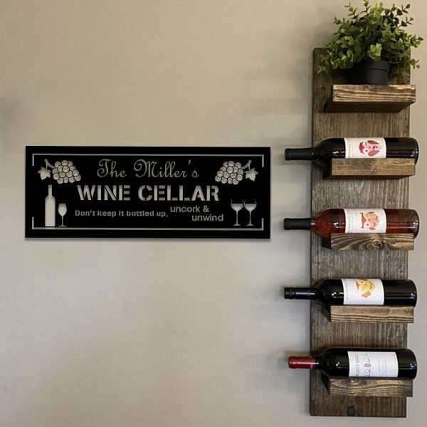 Grape Cellar Wine Metal Bar Sign, Custom Pub, Lounge, Caf? Decor, Wedd - Image 2