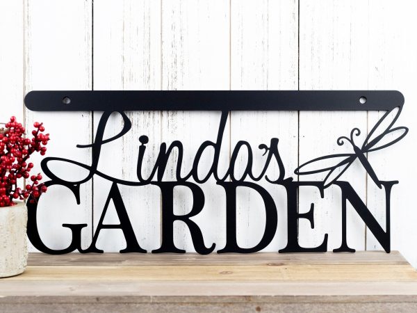 Custom Garden Name Sign, Metal Sign, Custom Metal Sign, Metal Wall Art