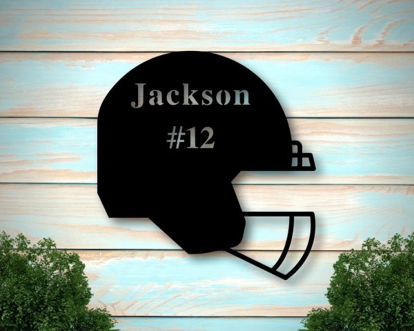 Personalized Metal Football Sign, Football Gift For Boys, Personalized - Image 2