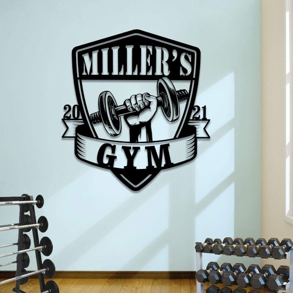 Personalized Metal Gym Sign, Fitness Center, Cross Fit, Wedding, Anniv - Image 2