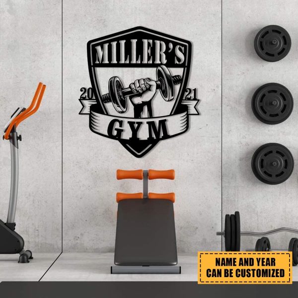 Personalized Metal Gym Sign, Fitness Center, Cross Fit, Wedding, Anniv - Image 3