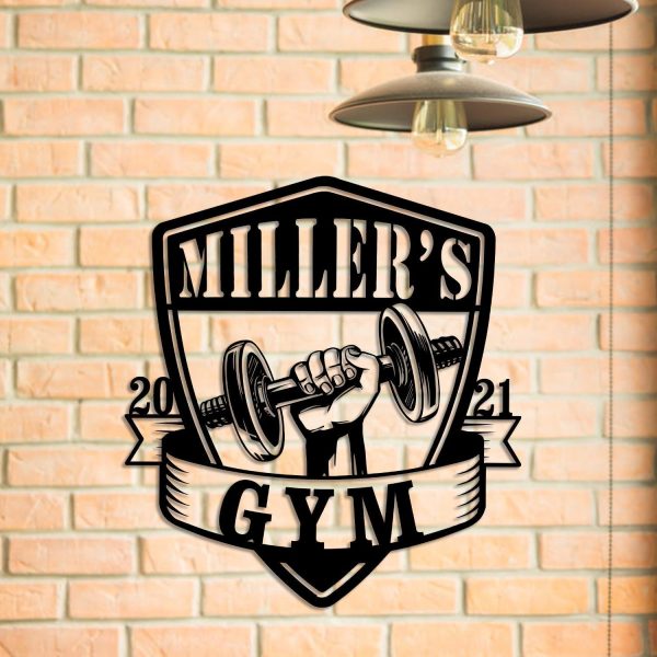 Personalized Metal Gym Sign, Fitness Center, Cross Fit, Wedding, Anniv - Image 4