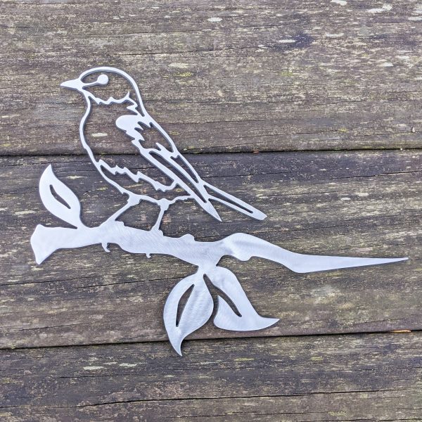 Bluebird Metal Bird Tree Sign Steel Bluebird Silhouette With Mounting